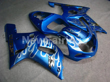 Carica l'immagine nel visualizzatore di Gallery, Blue and Silver Flame - GSX-R600 01-03 Fairing Kit