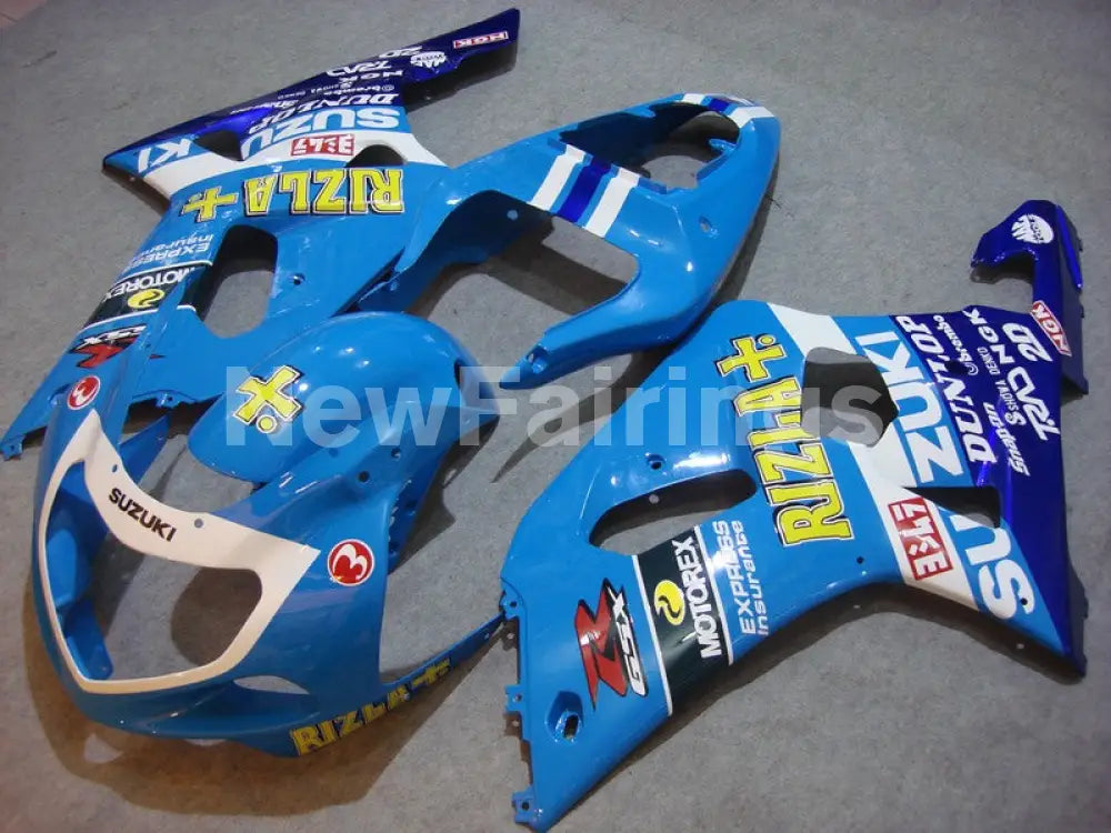 Blue and White Rizla - GSX-R600 01-03 Fairing Kit
