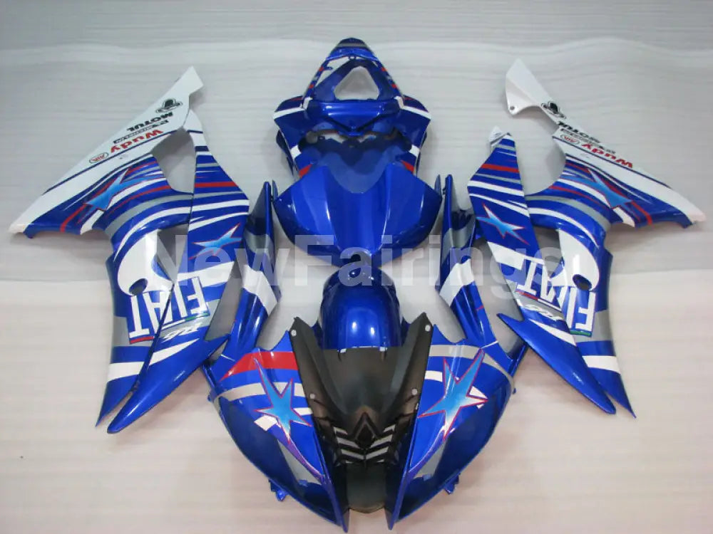 Blue and White Star - YZF-R6 08-16 Fairing Kit Vehicles & Parts > Vehicle Parts & Accessories > Motor Vehicle Parts >