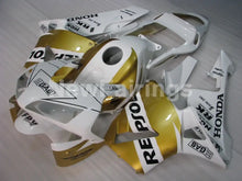 Carica l&#39;immagine nel visualizzatore di Gallery, Gold and White Repsol - CBR600RR 03-04 Fairing Kit -