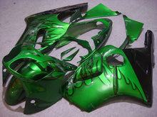 Carica l&#39;immagine nel visualizzatore di Gallery, Green and Black Flame - NINJA ZX-12R 00-01 Fairing Kit