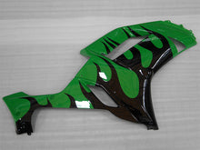 Carica l'immagine nel visualizzatore di Gallery, Green and Black Flame - NINJA ZX-6R 07-08 Fairing Kit