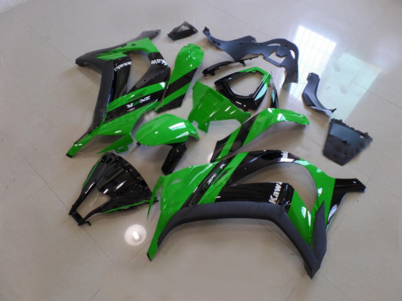 Green Black Matte Black Factory Style - NINJA ZX-10R 11-15 Fairing Kit
