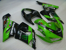 Carica l'immagine nel visualizzatore di Gallery, Green and Black Monster - NINJA ZX-6R 05-06 Fairing Kit