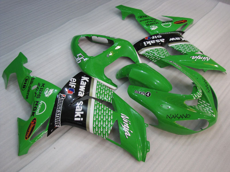 Green and Black Nakano - NINJA ZX-10R 06-07 Fairing Kit