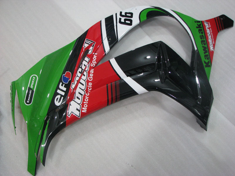 Green and Red Black Motocard - NINJA ZX-10R 11-15 Fairing Kit