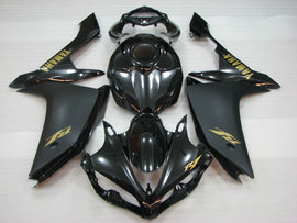 Kit carenatura stile fabbrica nero opaco e nero con adesivi dorati - YZF-R1 07-08