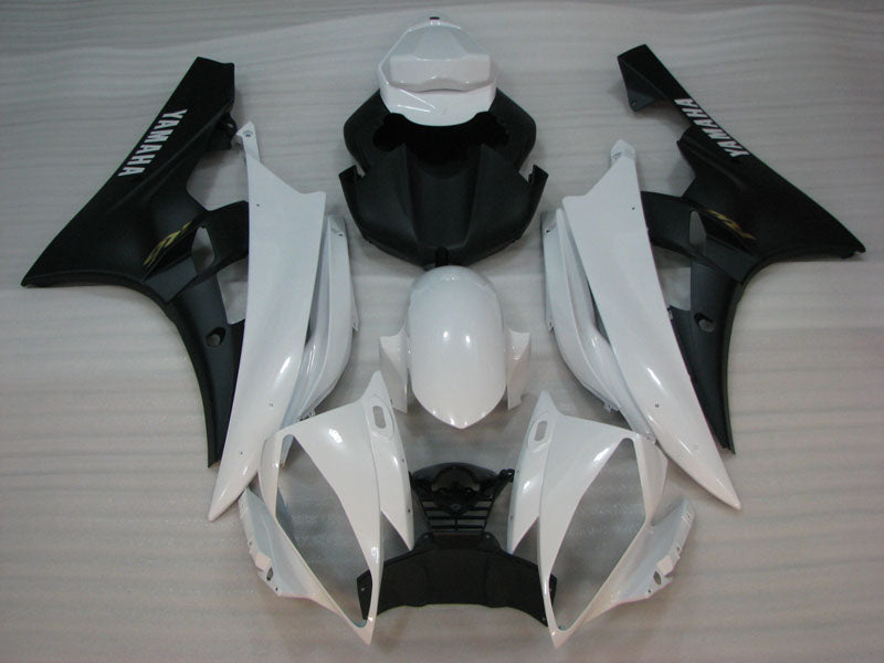 Kit carenatura stile fabbrica nero opaco bianco - YZF-R6 06-07