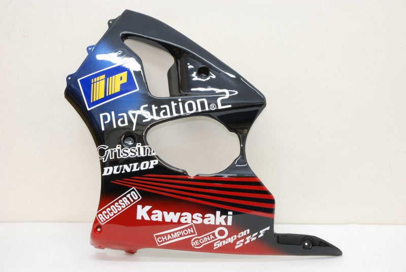 Black and Red Play Station - NINJA ZX-6R 00-02 Fairing Kit