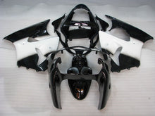 Carica l&#39;immagine nel visualizzatore di Gallery, Black and White No decals - NINJA ZX-6R 00-02 Fairing Kit