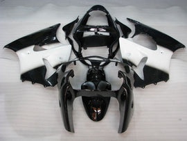 Black and White No decals - NINJA ZX-6R 00-02 Fairing Kit