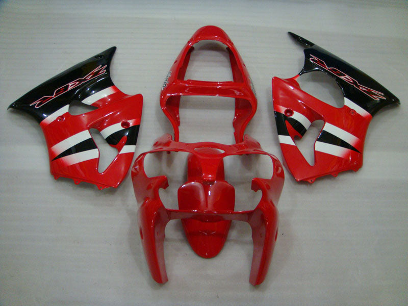 Red and Black Factory Style - NINJA ZX-6R 00-02 Fairing Kit