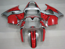 Carica l&#39;immagine nel visualizzatore di Gallery, Red and Silver Factory Style - NINJA ZX-6R 00-02 Fairing Kit