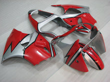 Carica l&#39;immagine nel visualizzatore di Gallery, Red and Silver Factory Style - NINJA ZX-6R 00-02 Fairing Kit