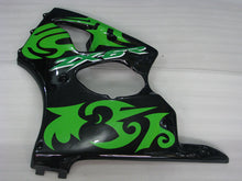 Carica l&#39;immagine nel visualizzatore di Gallery, Black and Green Factory Style - NINJA ZX-6R 00-02 Fairing Kit