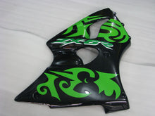 Carica l&#39;immagine nel visualizzatore di Gallery, Black and Green Factory Style - NINJA ZX-6R 00-02 Fairing Kit