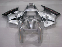 Carica l&#39;immagine nel visualizzatore di Gallery, Silver and Black Factory Style - NINJA ZX-6R 00-02 Fairing Kit