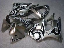 Carica l&#39;immagine nel visualizzatore di Gallery, Silver Black Factory Style - NINJA ZX-6R 00-02 Fairing Kit