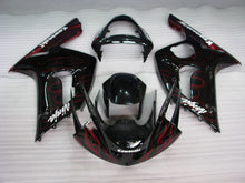 Carica l&#39;immagine nel visualizzatore di Gallery, Black and Red Flame - NINJA ZX-6R 03-04 Fairing Kit
