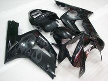 Carica l&#39;immagine nel visualizzatore di Gallery, Black and Grey Flame - NINJA ZX-6R 03-04 Fairing Kit