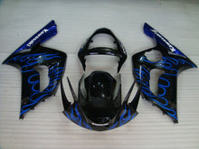 Carica l&#39;immagine nel visualizzatore di Gallery, Black and Blue Flame - NINJA ZX-6R 03-04 Fairing Kit