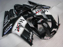 Carica l&#39;immagine nel visualizzatore di Gallery, Black and White West - NINJA ZX-6R 03-04 Fairing Kit