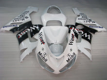 Carica l&#39;immagine nel visualizzatore di Gallery, White and Black West - NINJA ZX-6R 05-06 Fairing Kit