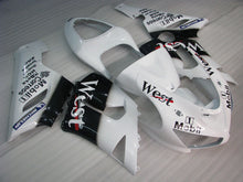 Carica l&#39;immagine nel visualizzatore di Gallery, White and Black West - NINJA ZX-6R 05-06 Fairing Kit