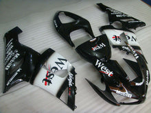 Carica l&#39;immagine nel visualizzatore di Gallery, Black and White West - NINJA ZX-6R 05-06 Fairing Kit