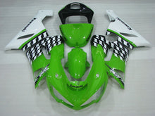 Carica l&#39;immagine nel visualizzatore di Gallery, Green and White Factory Style - NINJA ZX-6R 05-06 Fairing Kit