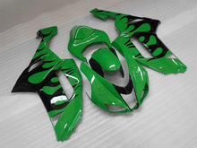 Carica l&#39;immagine nel visualizzatore di Gallery, Green and Black Flame - NINJA ZX-6R 07-08 Fairing Kit