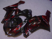 Carica l&#39;immagine nel visualizzatore di Gallery, Black Red Flame - NINJA ZX-6R 07-08 Fairing Kit
