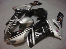 Carica l&#39;immagine nel visualizzatore di Gallery, Silver and Black Monster - NINJA ZX-6R 07-08 Fairing Kit