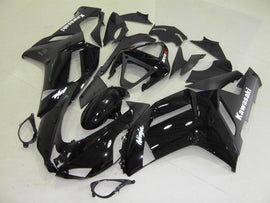 Black and Matte Black Factory Style - NINJA ZX-6R 07-08 Fairing Kit
