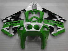 Carica l&#39;immagine nel visualizzatore di Gallery, Green and White Black Factory Style - NINJA ZX-7R 96-03 Fairing Kit