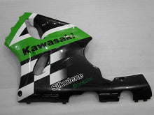 Carica l&#39;immagine nel visualizzatore di Gallery, Green and White Black Factory Style - NINJA ZX-7R 96-03 Fairing Kit