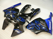 Carica l&#39;immagine nel visualizzatore di Gallery, Black and Blue Flame - NINJA ZX-9R 94-97 Fairing Kit