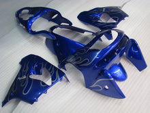 Carica l&#39;immagine nel visualizzatore di Gallery, Blue with Silver Flame - NINJA ZX-9R 98-99 Fairing Kit