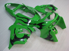 Carica l&#39;immagine nel visualizzatore di Gallery, Green with Black Flame - NINJA ZX-9R 98-99 Fairing Kit