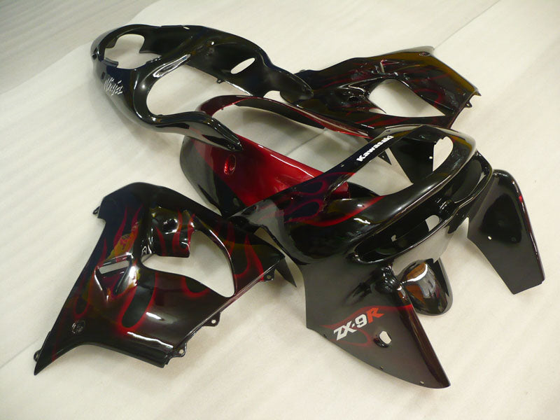 Black and Red Flame - NINJA ZX-9R 98-99 Fairing Kit