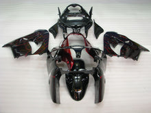 Carica l&#39;immagine nel visualizzatore di Gallery, Black with Red Flame - NINJA ZX-9R 00-01 Fairing Kit