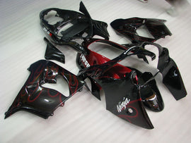 Black with Red Flame - NINJA ZX-9R 00-01 Fairing Kit
