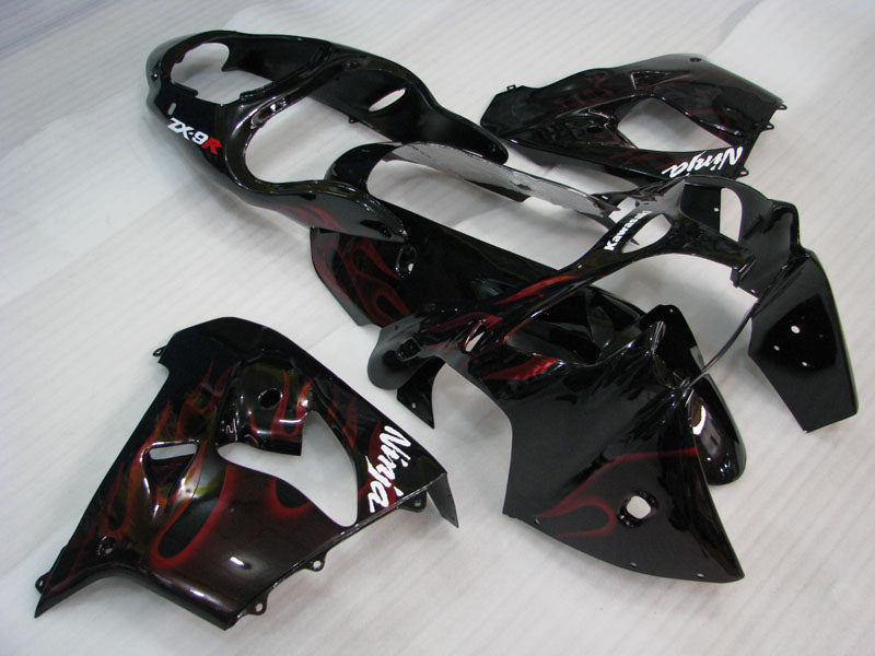 Black Red Flame - NINJA ZX-9R 00-01 Fairing Kit