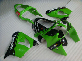 Green and Black with Number 14 Factory Style - NINJA ZX-9R 00-01 Fairing Kit