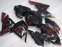 Carica l&#39;immagine nel visualizzatore di Gallery, Black and Red Flame - NINJA ZX-10R 04-05 Fairing Kit