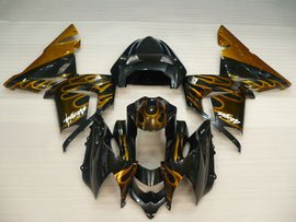 Black and Golden Flame - NINJA ZX-10R 04-05 Fairing Kit