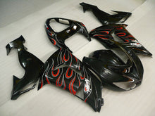 Carica l&#39;immagine nel visualizzatore di Gallery, Black and Red Flame - NINJA ZX-10R 06-07 Fairing Kit