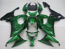 Carica l&#39;immagine nel visualizzatore di Gallery, Green and Black Flame - NINJA ZX-10R 08-10 Fairing Kit