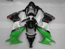 Carica l&#39;immagine nel visualizzatore di Gallery, Green and Black White Monster - NINJA ZX-10R 08-10 Fairing Kit