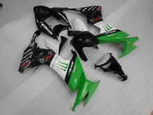 Carica l&#39;immagine nel visualizzatore di Gallery, Green and Black White Monster - NINJA ZX-10R 08-10 Fairing Kit